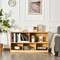 Children’s Toy Storage Cabinet 5-Cubby 2-Shelf Plywood Natural Color